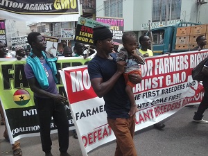 Gana'lı çiftçilerin GDO'lu tohumları protesto yürüyüşü/ Foto: The Really Nourish Movement