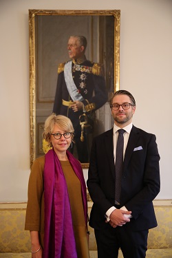 İstanbul İsveç Başkonsolosu Therese Hydén ve İsveç Türkiye Ticaret Baş Müşaviri Erik Friberg.